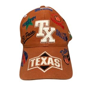 Caps Club State of Texas Cities Hat Men's Sz Adjustable